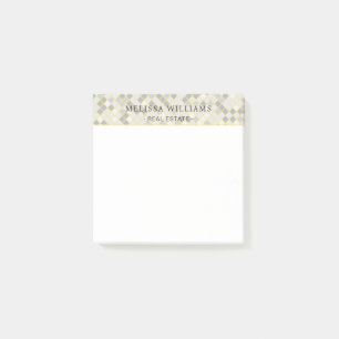 Moderne gelbe und graue geometrische Geschäftswelt Post-it Klebezettel