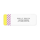 Moderne, gelbe und Lila Strickadresse (Vorne)