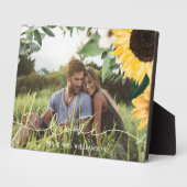 Moderne Gelbe Wasserfarbe Sonnenblumen Foto Hochze Fotoplatte (Seite)