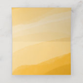 Moderne Gelbe Wasserfarben Foto Hochzeit geklappt Platzkarte (Innenseite Aufgefaltet)