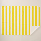 Moderne gelbe, weiße gestreifte, benutzerdefiniert sherpadecke (Vorderseite (Horizontal))