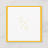 Moderne, gelbe, weiße Visitenkarte (Vorderseite)