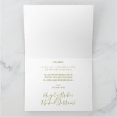 Moderne Gelbe Zitronen und grünes Foto für Hochzei Dankeskarte (Innenseite)