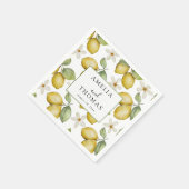 Moderne gelbe Zitrus-Hochzeit Serviette (Ecke)