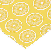 Moderne Gelbe Zitrusfrüchte Lemon Slice Kurzer Tischläufer (Ecke)