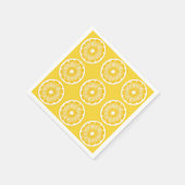Moderne Gelbe Zitrusfrüchte Lemon Slice Serviette (Ecke)
