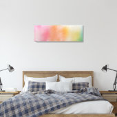 Moderne Gelbgrün Rosa Blau Lila Leinwanddruck (Insitu (Schlafzimmer))