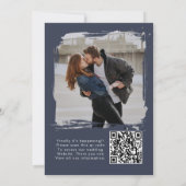 Moderne gemalte Foto-Save-the-Date-Hochzeit Save The Date (Rückseite)
