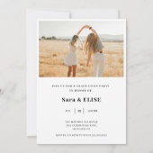 Moderne Gemeinsame Graduierungspartei, feiert zwei Einladung (Rückseite)