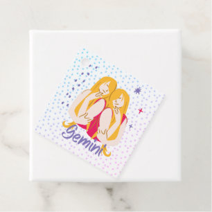 Moderne Gemini Twins Zodiac Geschenkanhänger