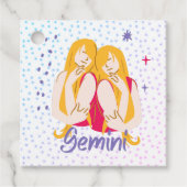 Moderne Gemini Twins Zodiac Geschenkanhänger (Vorderseite)