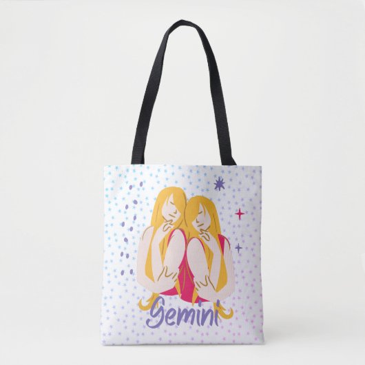 Moderne Gemini Twins Zodiac Tasche (Vorderseite)