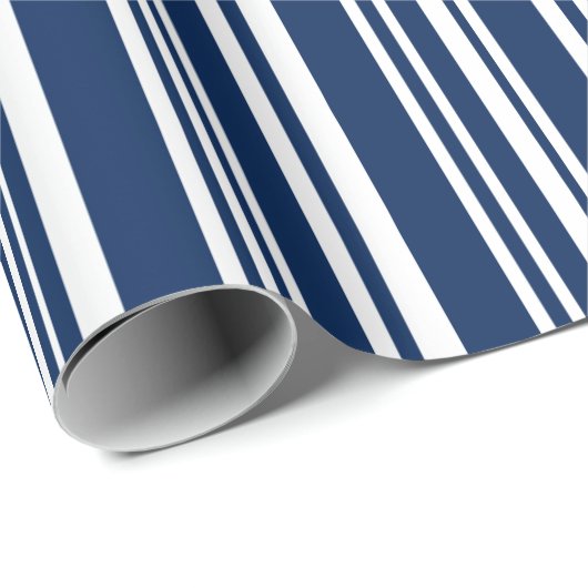 Moderne gemischte Farbtöne und weiße Streifen Geschenkpapier (Rolleneckpunkt)