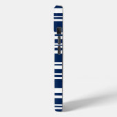 Moderne, gemischte Marine und weiße Streifen Case-Mate iPhone Hülle (Rückseite / Links)