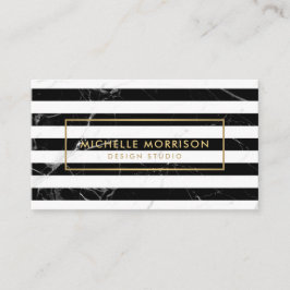Moderne, gemischte Marmorstreifen Räume Designer Visitenkarte