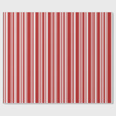 Moderne gemischte rote und weiße Streifen Geschenkpapier (Flach)