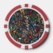 Moderne gemusterte Abstraktion Pokerchips (Vorderseite)