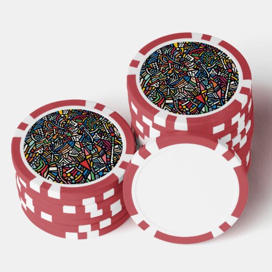 Moderne gemusterte Abstraktion Pokerchips (Stapel)