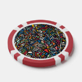 Moderne gemusterte Abstraktion Pokerchips (Einzeln)