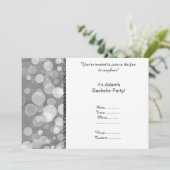 MODERNE GEMUSTERTE SILVER GRAY WHITE BACHELOR PART EINLADUNG (Stehend Vorderseite)