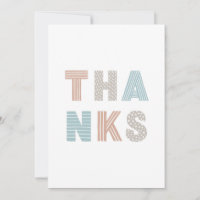 Moderne Gemusterte Typografie | Vielen Dank Minima