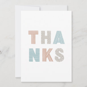 Moderne Gemusterte Typografie   Vielen Dank Minima Feiertagskarte