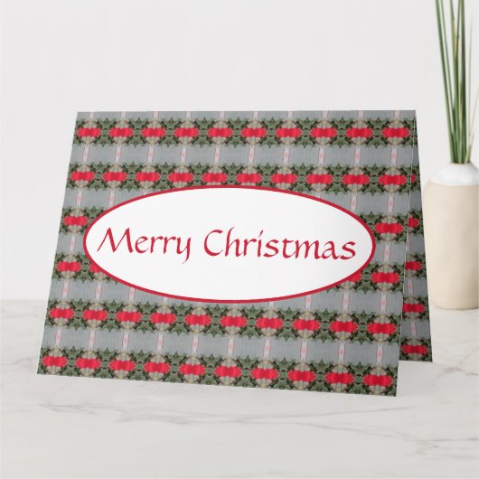 Moderne Gemusterte Weihnachten Dankeskarte (Vorderseite)