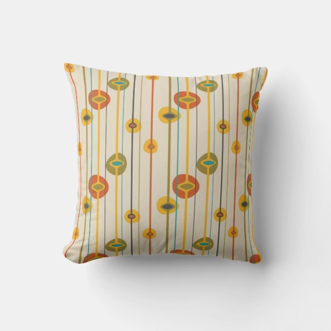 Moderne gemusterte Zahl des Mittelalters 12 Kissen (Vorderseite)