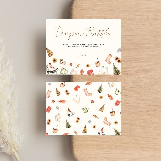 Moderne, gemütliche Weihnachtsdusche Windelwanne Begleitkarte