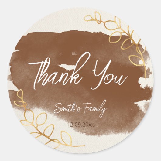 Moderne Genderoffenbarung | Minimalistische Geschl Runder Aufkleber (Vorderseite)