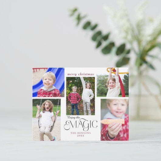 Moderne Genießen Sie das Magic Calligraphy Multi-F Postkarte (Stehend Vorderseite)