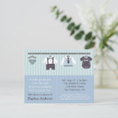 Moderne Gentleman Baby Boy Shower Einladungen (Stehend Vorderseite)