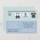 Moderne Gentleman Baby Boy Shower Einladungen (Vorne/Hinten)