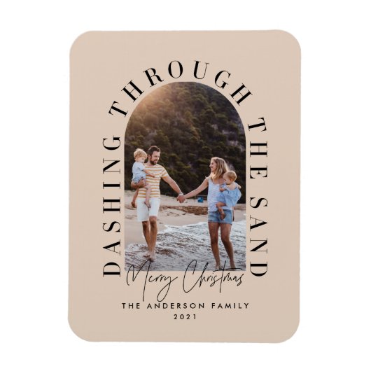 Moderne geo-Weihnachten, die durch die Sandmauer s Magnet (Vertikal)