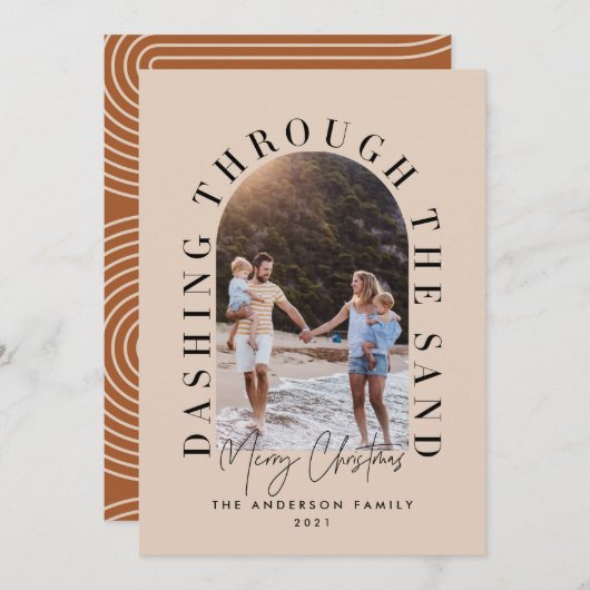 Moderne geo-Weihnachten im Sand (Vorne/Hinten)