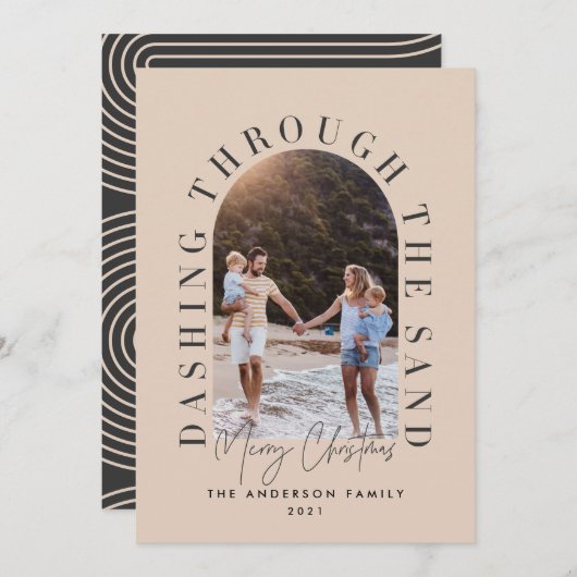 Moderne geo-Weihnachten im Sand (Vorne/Hinten)