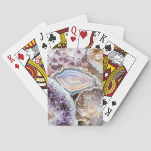 Moderne Geode Kristall Kunst Foto Poker Karten Spielkarten