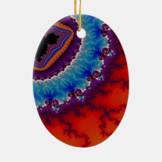 Moderne Geode Verzierung Keramikornament (Hinten)