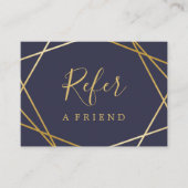 Moderne GeometricPattern MidnightBlue Visitenkarte (Vorderseite)