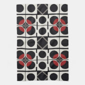 Moderne Geometrie Abstrakt mit Kreisen Geschirrtuch (Vertikal)