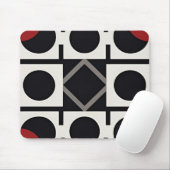 Moderne Geometrie Abstrakt mit Kreisen Mousepad (Mit Mouse)