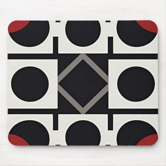 Moderne Geometrie Abstrakt mit Kreisen Mousepad (Vorne)