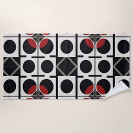 Moderne Geometrie Abstrakt mit Kreisen Strandtuch