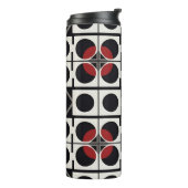 Moderne Geometrie Abstrakt mit Kreisen Thermosbecher (Nach links gedreht)