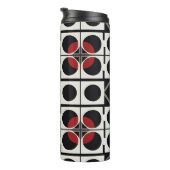 Moderne Geometrie Abstrakt mit Kreisen Thermosbecher (Nach rechts gedreht)