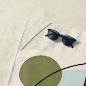 Moderne Geometrie Abstrakt mit rhythmischen Kreise Strandtuch (Beispiel)