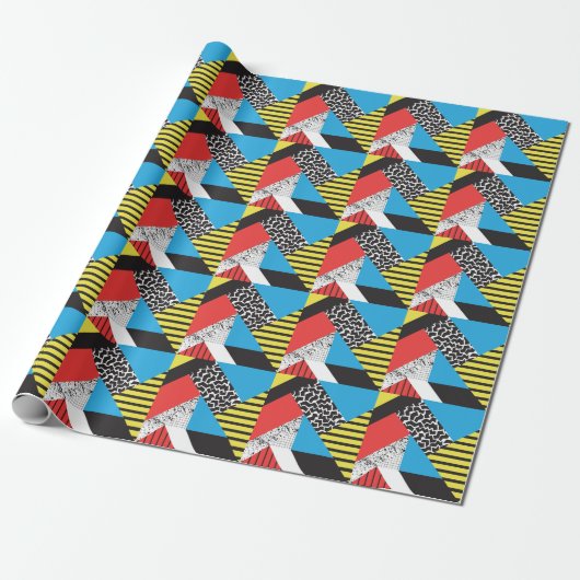 Moderne Geometrie: Abstrakter Nahtloser Stil Geschenkpapier (Ungerollt)