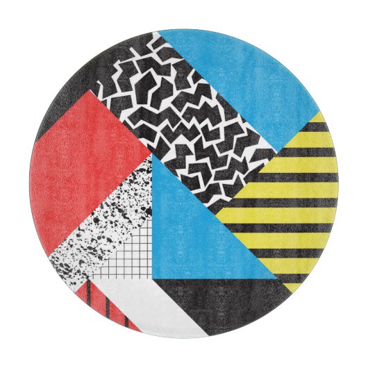 Moderne Geometrie: Abstrakter Nahtloser Stil Schneidebrett (Vorderseite)
