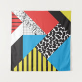 Moderne Geometrie: Abstrakter Nahtloser Stil Wandteppich (Vorderseite (Horizontal))