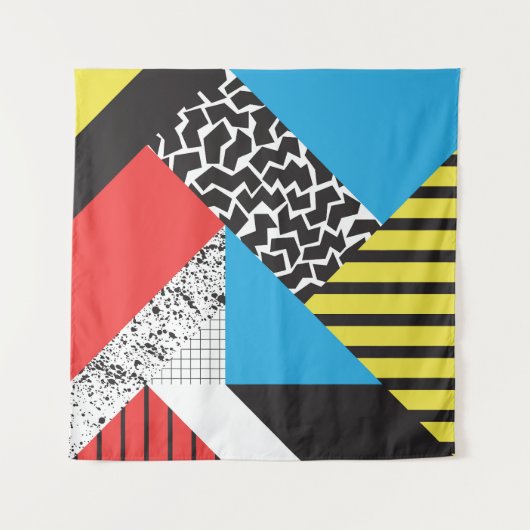 Moderne Geometrie: Abstrakter Nahtloser Stil Wandteppich (Vorderseite)